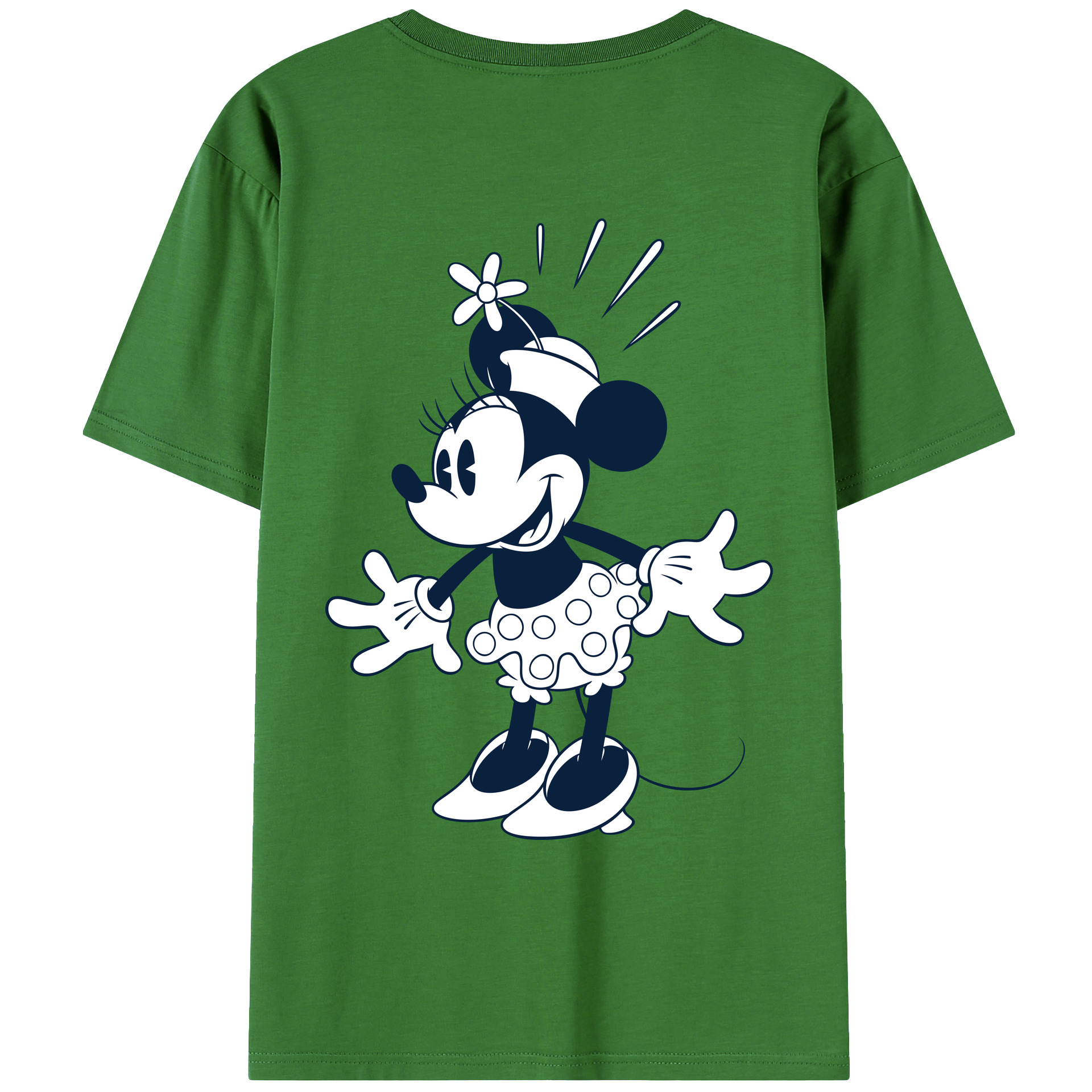 （画像用） ミッキーマウス Mickey Mouse レディース半袖Tシャツ(バックプリント)